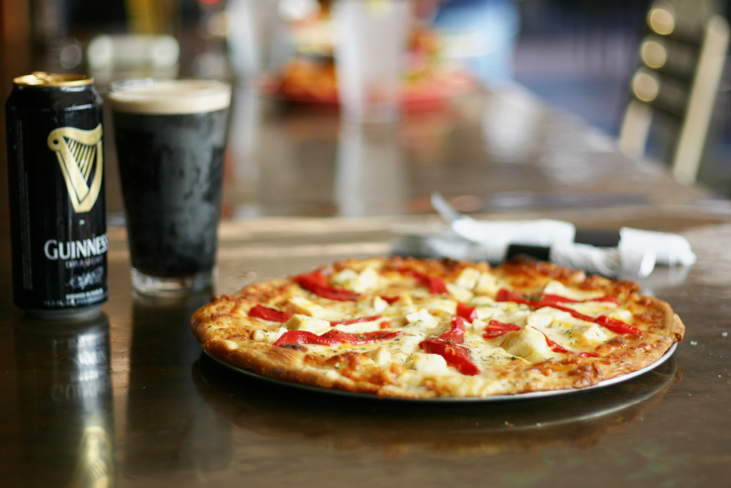 pizza and guinness